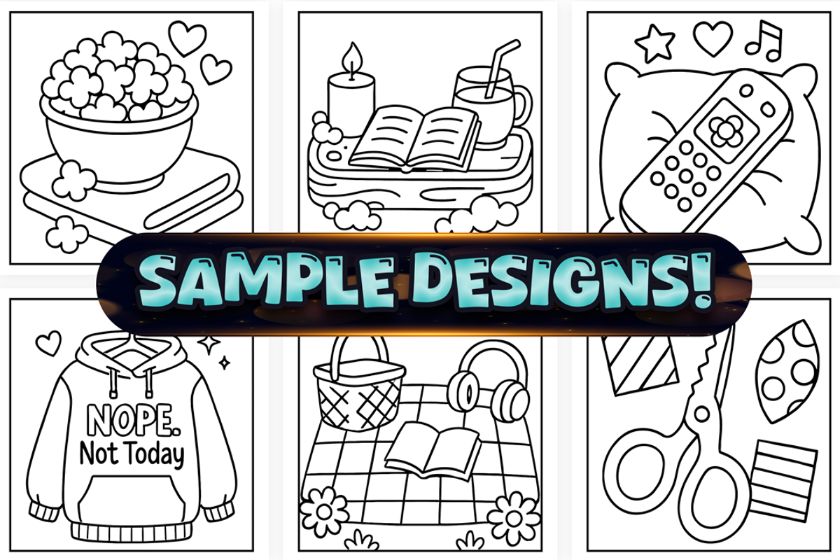Easy Comfy Girl Self Care Coloring, a Person Illustration by Craftsbeefy (Photo 2 of 4)