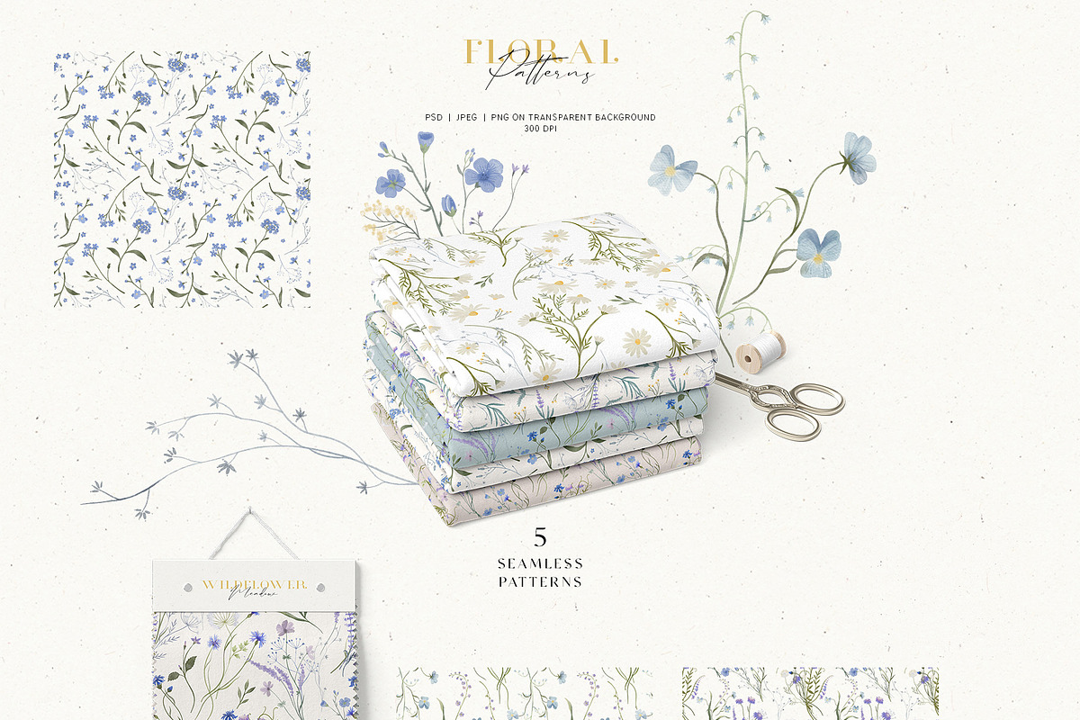 Wildflowers. Watercolor collection, an Illustration by annartdreams (Photo 8 of 14)