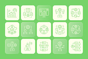 Management Icons Set, an Outline Icon by Prosymbols (Thumbnail 5 of 7)