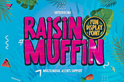 Raisin Muffin - Fun Display Font, a Font by Gassstype (Thumbnail 1 of 8)