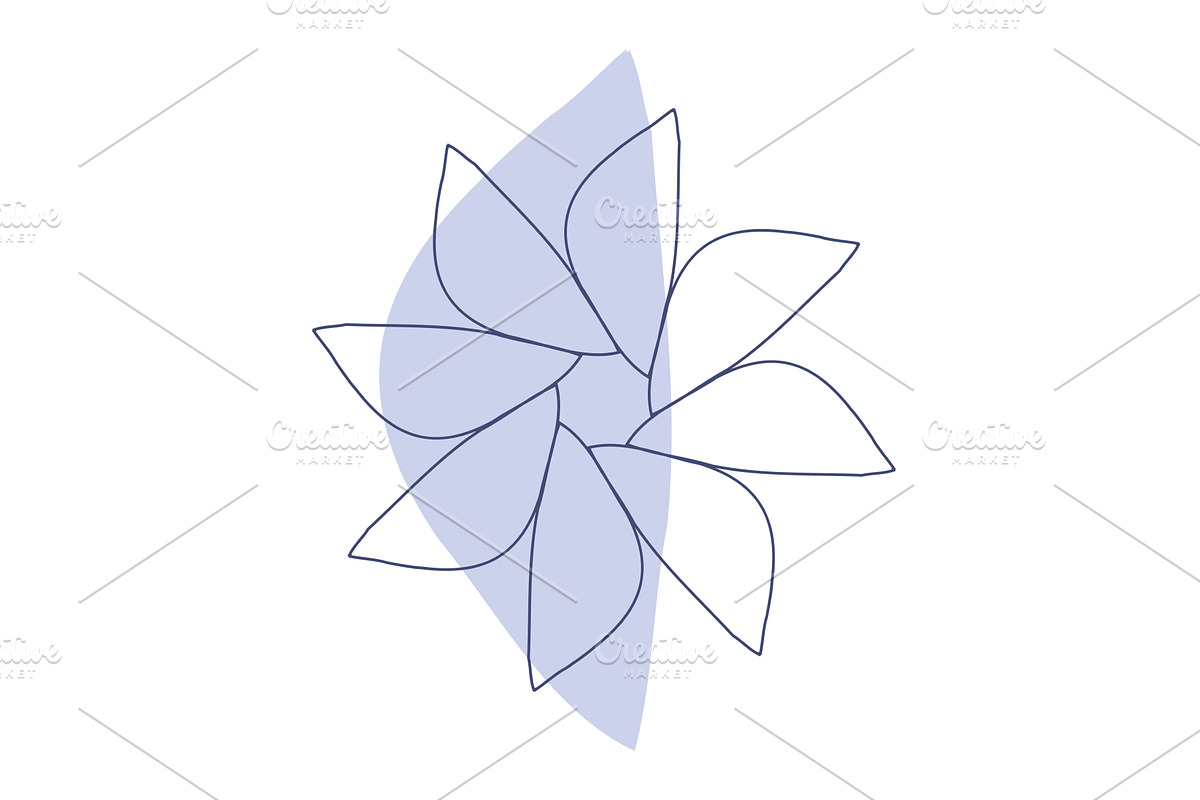 Abstract floral composition with, an Object Illustration by okskukuruza