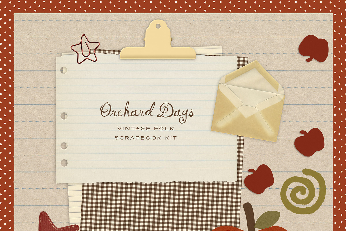 Orchard Days - Vintage Scrapbook Kit, an Object Graphic by alonahaidash (Photo 6 of 17)