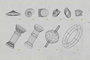 3D Wireframe Shapes | set 2, an Object Graphic by MaximGertsen (Thumbnail 4 of 7)