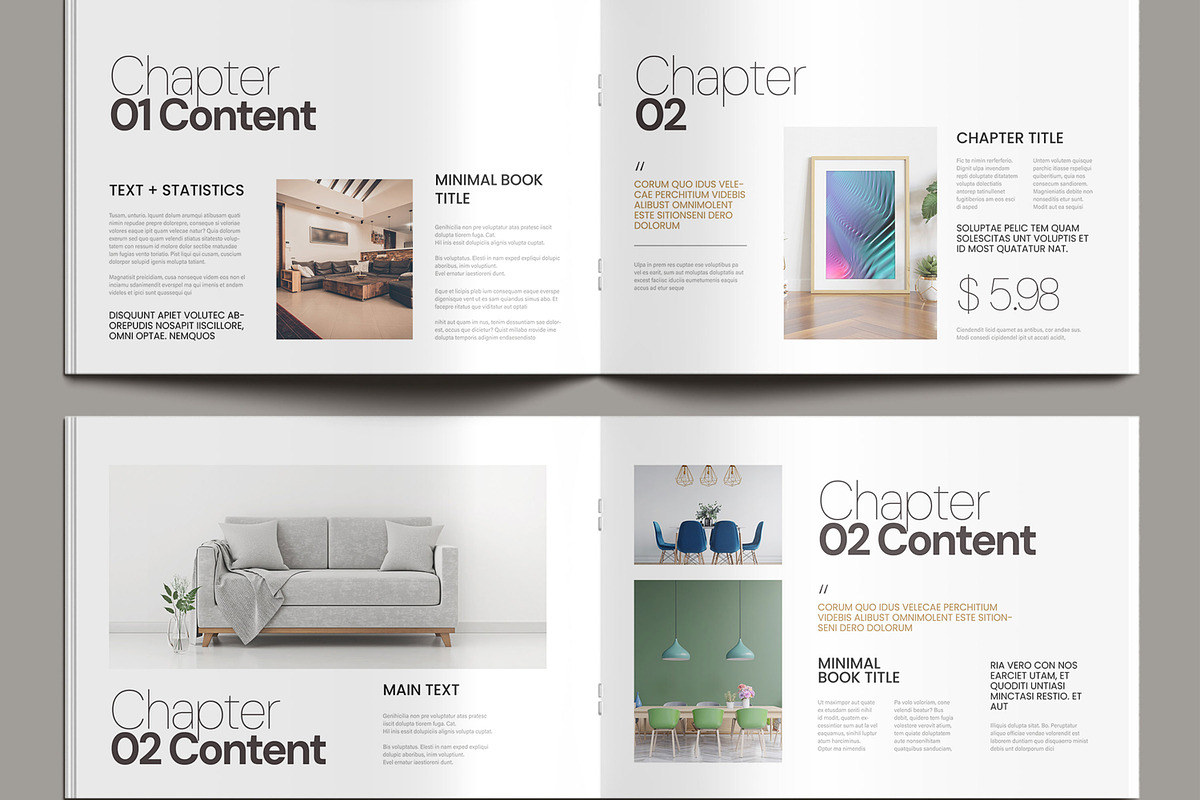Modern Minimal Book Layout Template