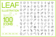 Bundle of Leaf Line Illustrations, an Illustration by Designfour (Thumbnail 1 of 7)