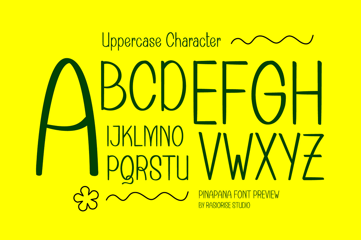 PinaPana a Fancy Handwritten Font, a Handwritten Font by Rasiorise Studio (Photo 2 of 10)