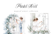 Pastel Noel - Magical Winter Set, a Seasonal Illustration by studioequinox (Thumbnail 2 of 10)