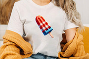 Watercolor Patriotic Popsicle Clipar, an Illustration by SVGArt (Thumbnail 2 of 8)