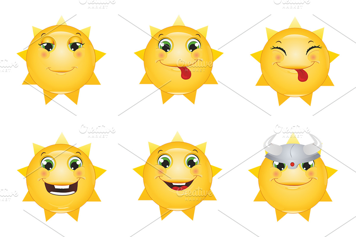 Sun Emoticons, an Emoji Icon by land art (Photo 10 of 13)