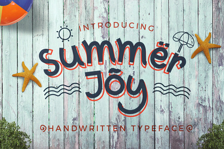 Summer Joy Display font download, a Handwritten Font by PremiumMockup