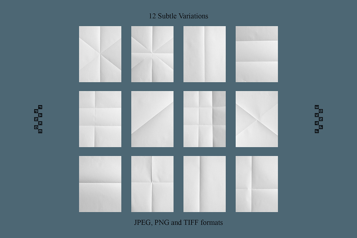 Basic Folds: 12 Paper Textures, a Texture Graphic by The Fake PNG (Photo 3 of 5)