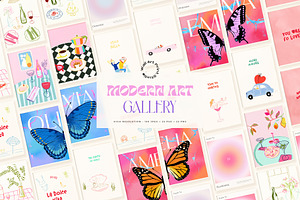 Modern Art Gallery 7, a Graphic by Wall Art Print Studio