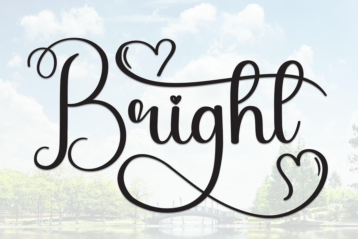 Bright | Script Font, a Handwritten Font by Scratchones (Photo 1 of 9)