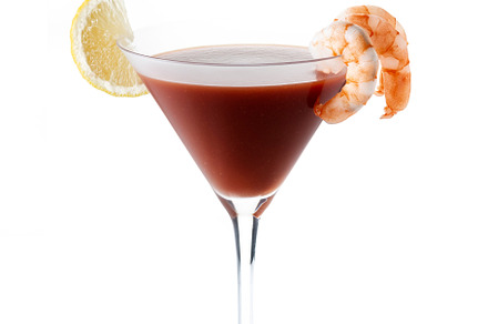 Shrimp cocktail isolated on white background, a Food & Drink Photo by etorres69