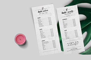 Hair Salon Price List Template