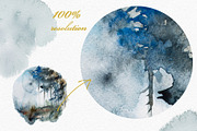 Watercolor Landscapes Clipart Set, a Seasonal Illustration by ArtCreationsDesign (Thumbnail 7 of 7)