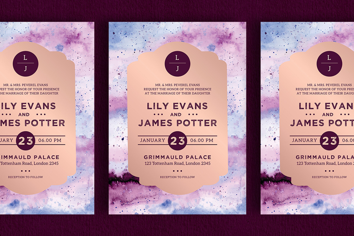 Royal - Wedding Invitation & RSVP, an Invitation Template by wulano (Photo 2 of 3)