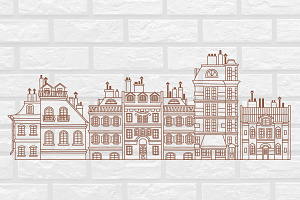 Parisian Architecture Hand-drawn Art