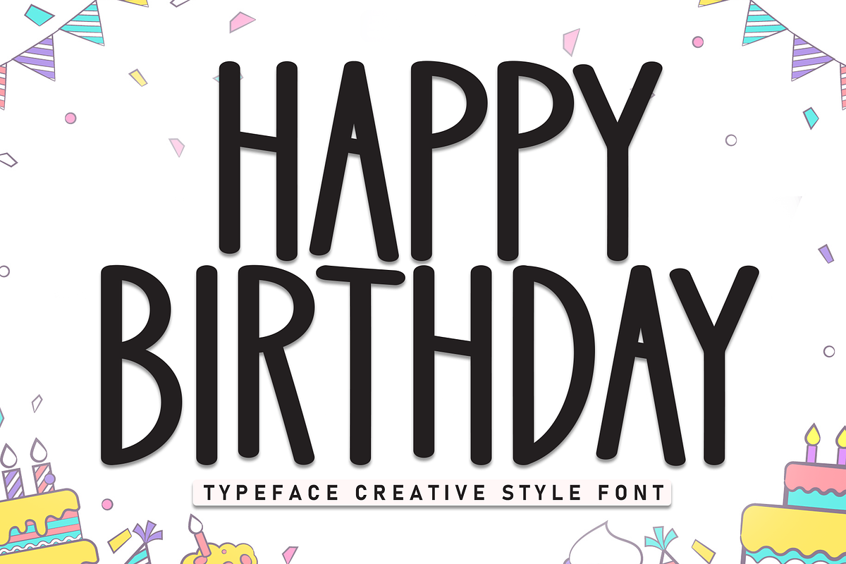 Happy Birthday | Script Font, a Script Font by Scratchones (Photo 1 of 8)