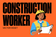 Construction Worker 02 – Vector, a Person Illustration by Studio22 (Thumbnail 1 of 3)