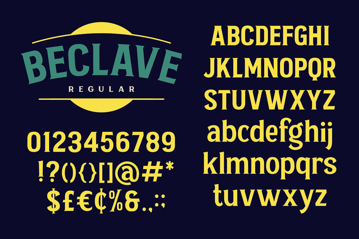 Beclave - Vintage Typeface preview 6