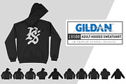 Gildan 18500 Hooded Sweatshirt, a Hoody Mockup by Pixel Sauce™ (Thumbnail 1 of 6)
