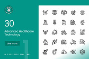Advanced Healthcare Technology Icons, an Outline Icon by IconBunny (Thumbnail 1 of 2)