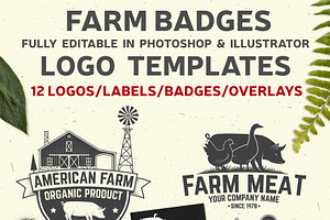 Vintage Farm Badges And Labels