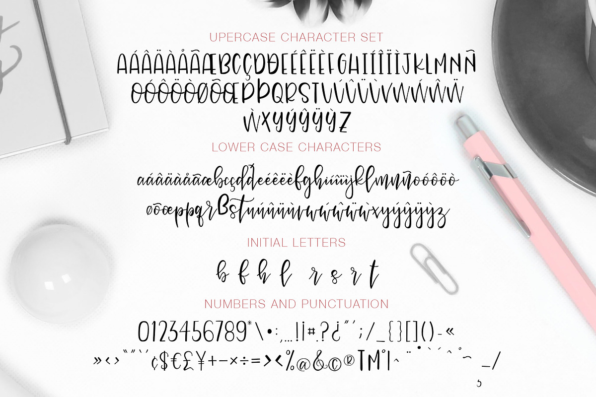 Vianette Hand Made Script Font preview 8