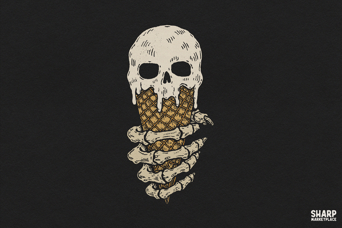 Skeleton Hand Holding A Melting, an Object Graphic by SharpMarketplace (Photo 1 of 5)