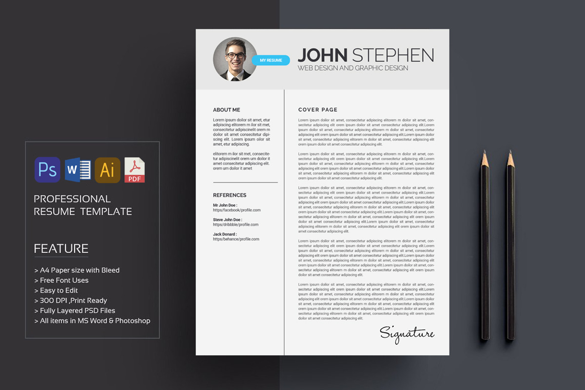 Resume CV, a Resume Template by graphicforest (Photo 2 of 5)