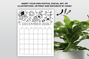 2026 Vertical 8.5 x 11 Inch Calendar, a Stationery Template by Running With Foxes (Thumbnail 2 of 6)