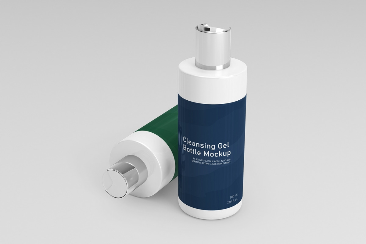 Cleansing Gel Bottle Mock-Up, a Mockup by MassDream (Photo 5 of 9)