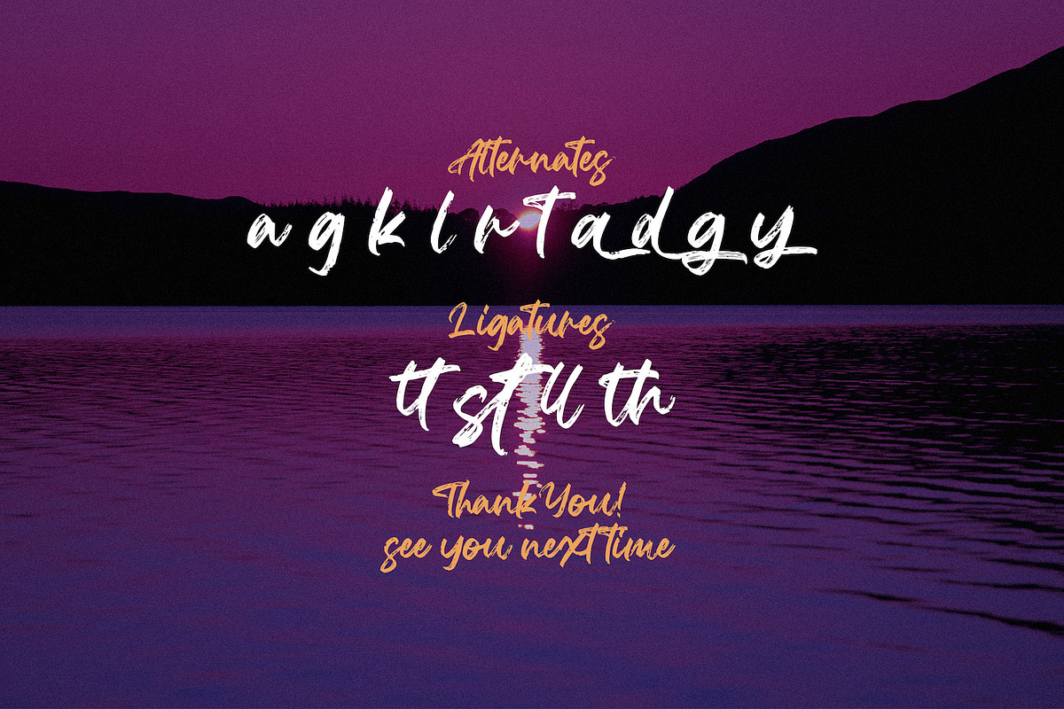 Agethsa - Textured Brush Font, a Script Font by StringLabs (Photo 13 of 13)