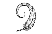 Vintage Feather Swirl SVG Bundle, an Illustration by Creativeshirt (Thumbnail 19 of 31)