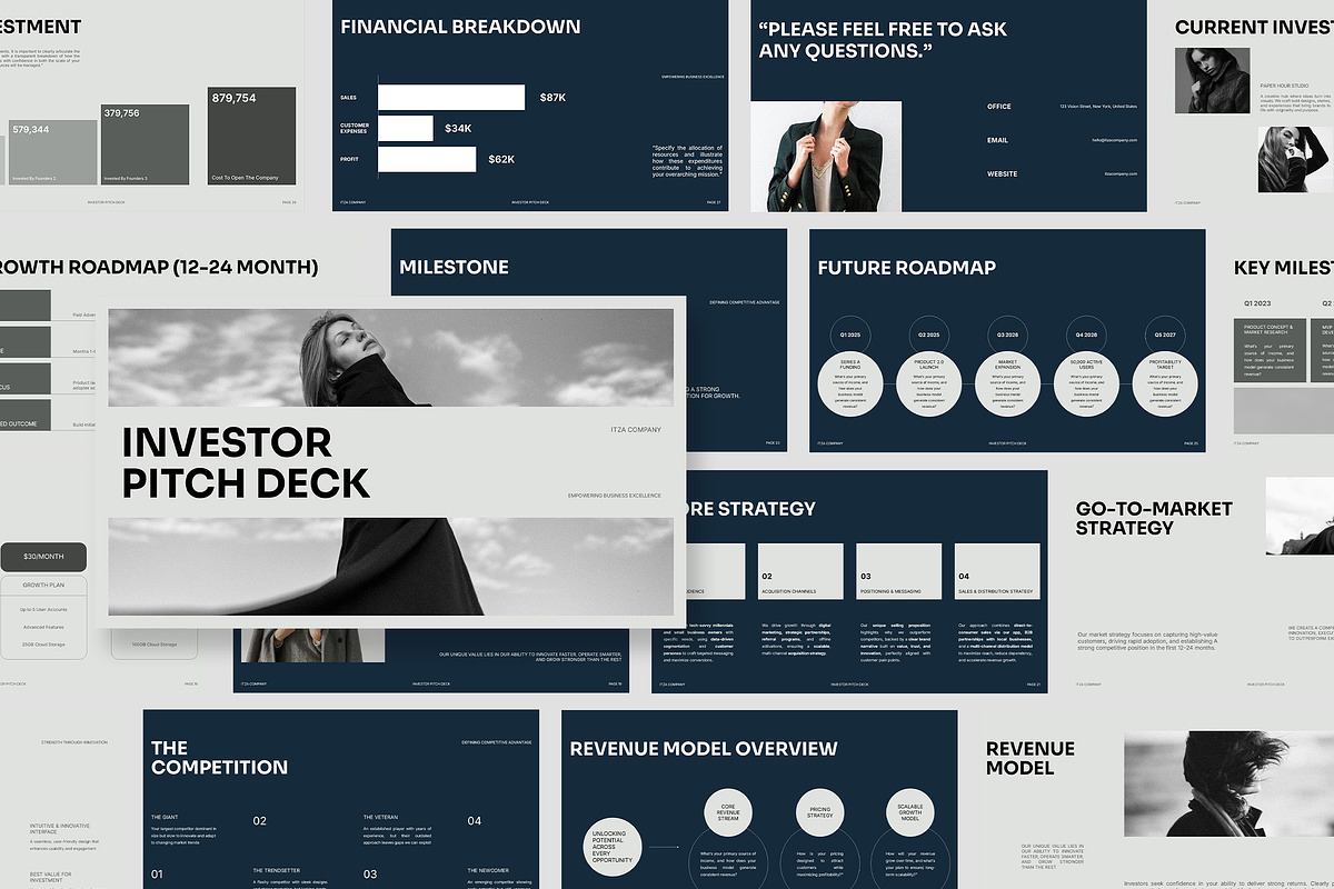 Itza : Investor Pitch Keynote, a Presentation Template by Punkl Camp (Photo 1 of 16)