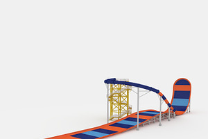 3D Model Waterpark Slide 5