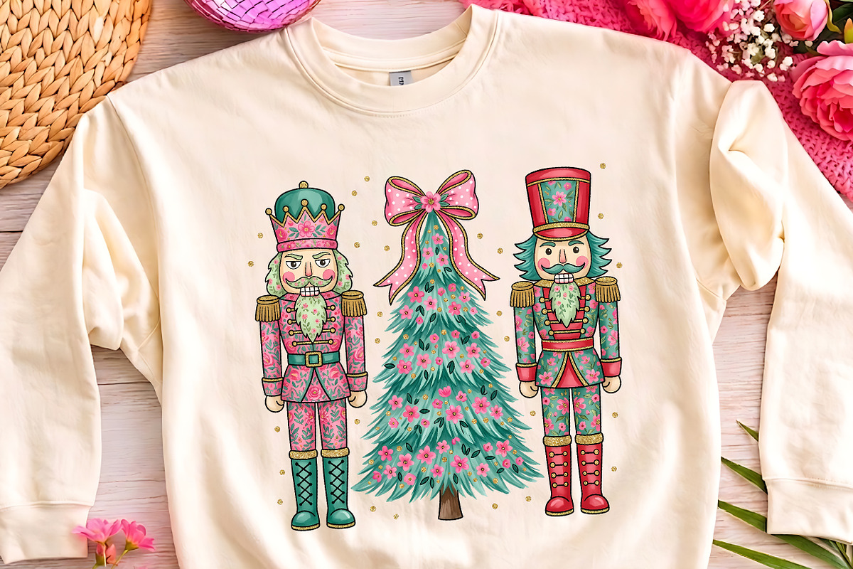 Floral Nutcracker Christmas PNG Art, a Seasonal Illustration by CrexoraLab (Photo 3 of 4)