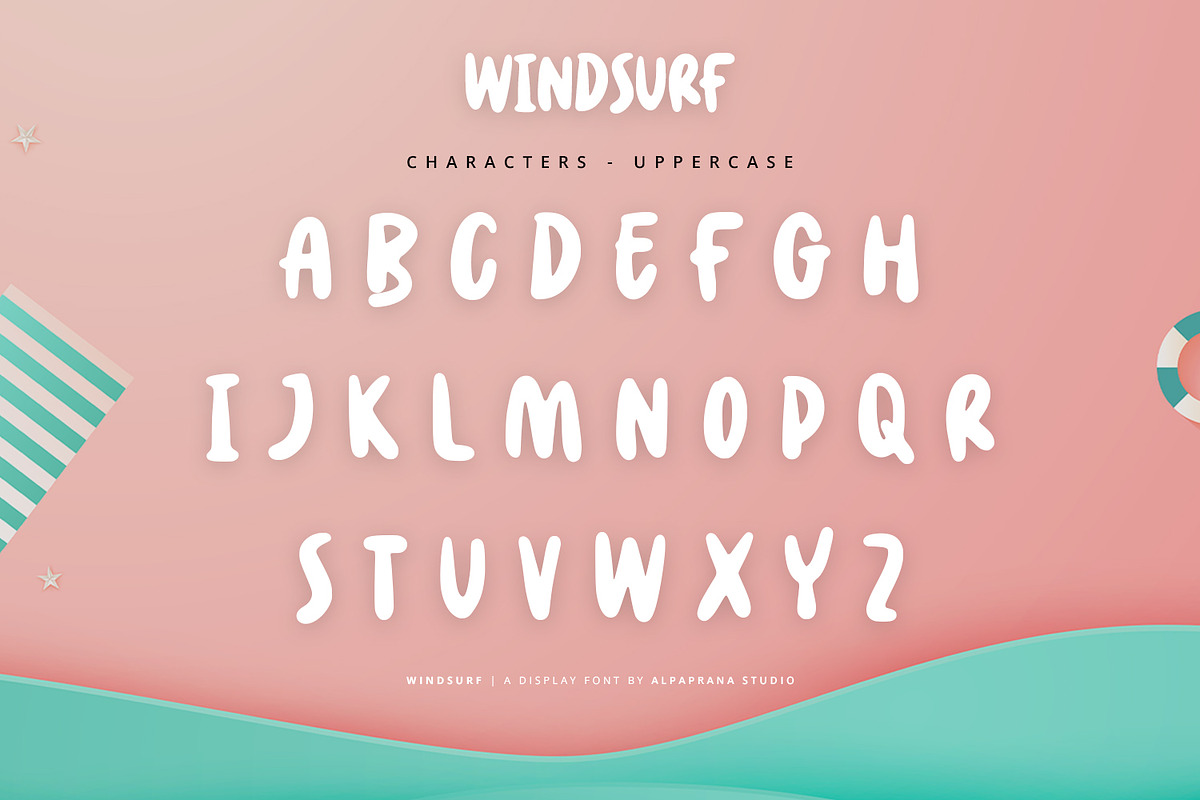 Windsurf - Playful Display Font, a Script Font by Alpaprana (Photo 8 of 11)