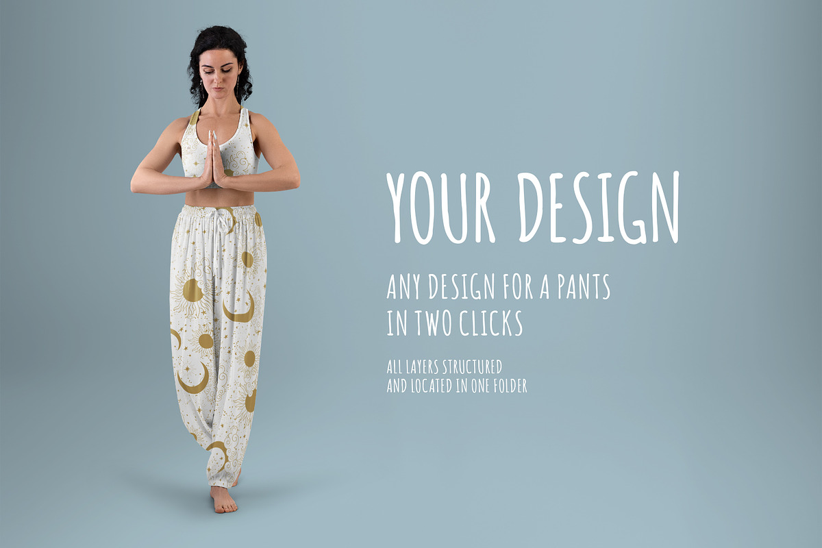 Wide Leg Pants Mockups and Top Yoga, a Bottom Mockup by Grow Design Craft Studio (Photo 4 of 7)
