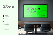 Corporate Conference Room Screen Moc, a Product Mockup by graphypix (Thumbnail 3 of 4)