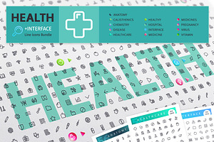 Health 700 Line Icons Bundle