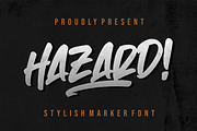 Hazard! STYLISH MARKER FONT, a Font by ErgibiStudio (Thumbnail 1 of 10)