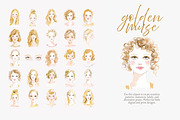 Golden muse clipart set, a Decorative Illustration by Patishop Art (Thumbnail 2 of 10)