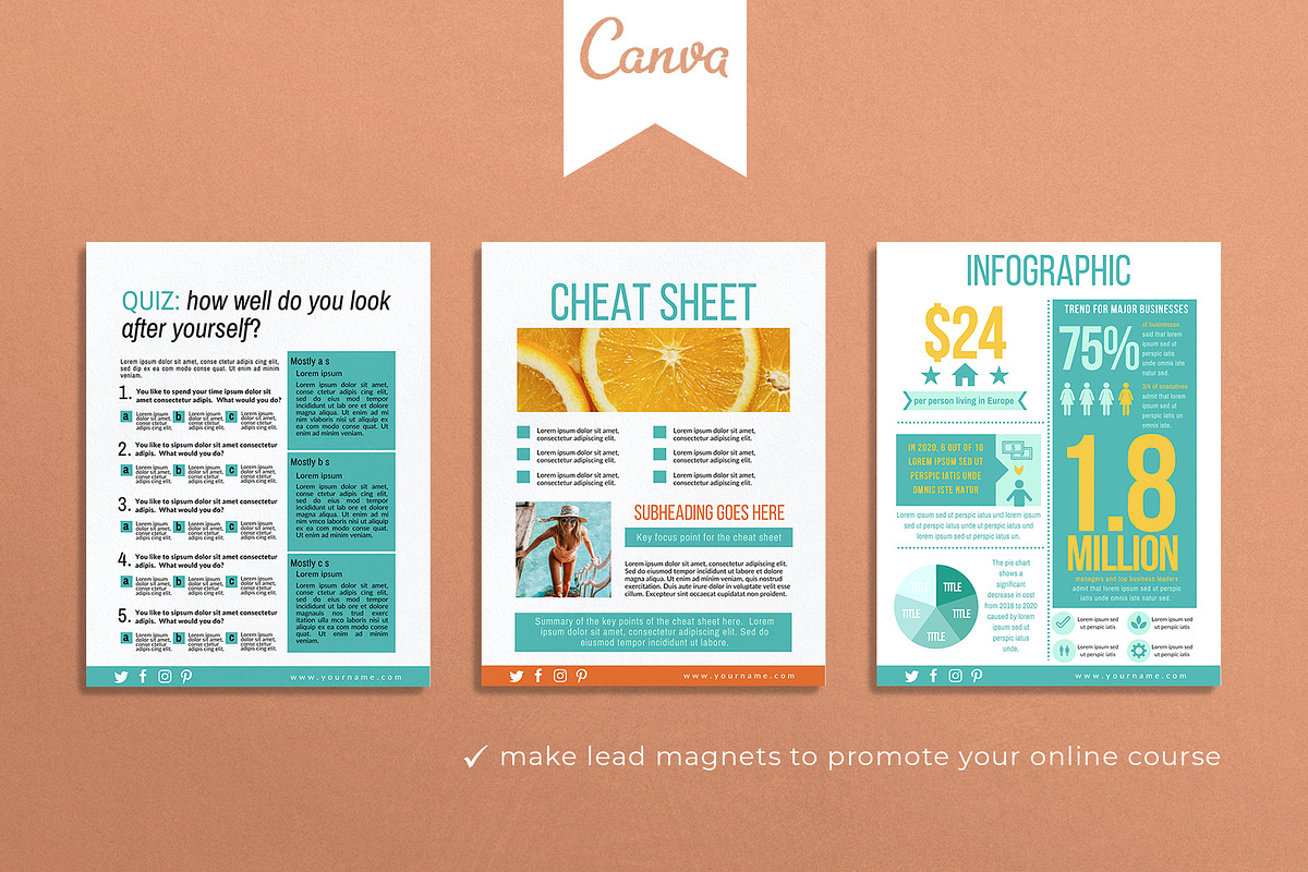 Canva Template for Ebook Workbook, a Templates & Theme by Miri Campbell