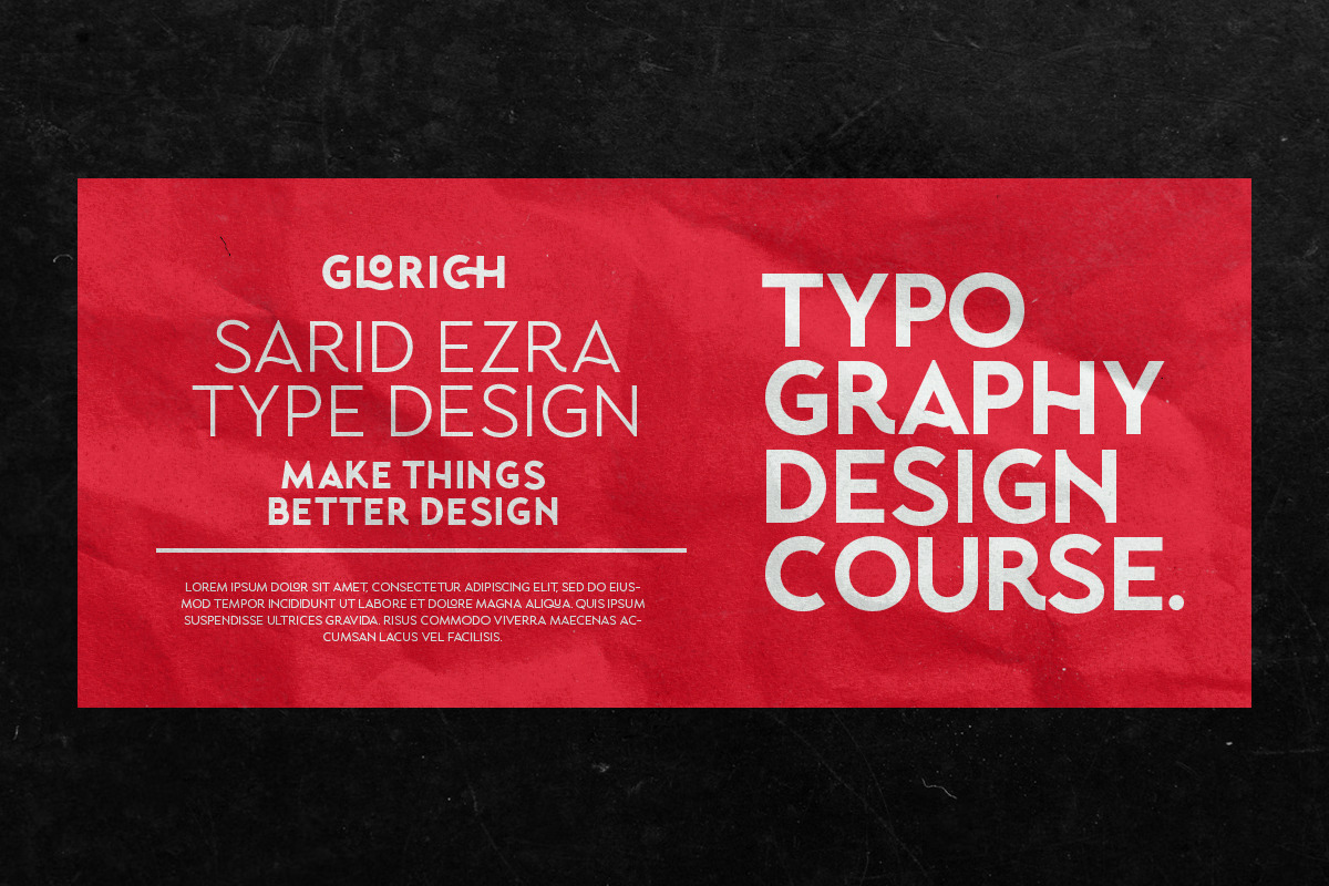 Glorich - Stylish Sans (8 FONTS), a Sans Serif Font by Sarid Ezra (Photo 8 of 12)