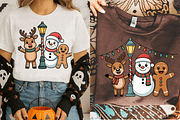 Cute Christmas Friends PNG Bundle, a Graphic by Cut File (Thumbnail 2 of 5)