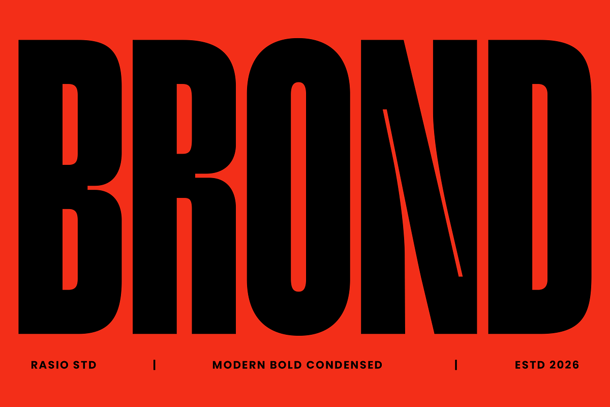 Brond Modern Bold Condensed Font, a Sans Serif Font by Rasio Studio (Photo 1 of 11)