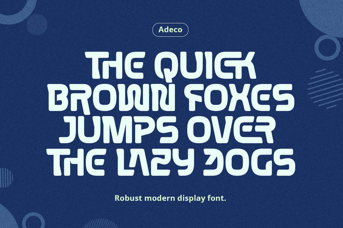 Adeco - Robust Display Font, a Sans Serif Font by Grontype (Photo 7 of 8)