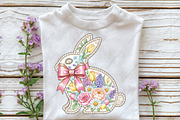 loral Pearl Rabbit with Pink Bow PNG, an Illustration by CraftArtStudio (Thumbnail 2 of 4)